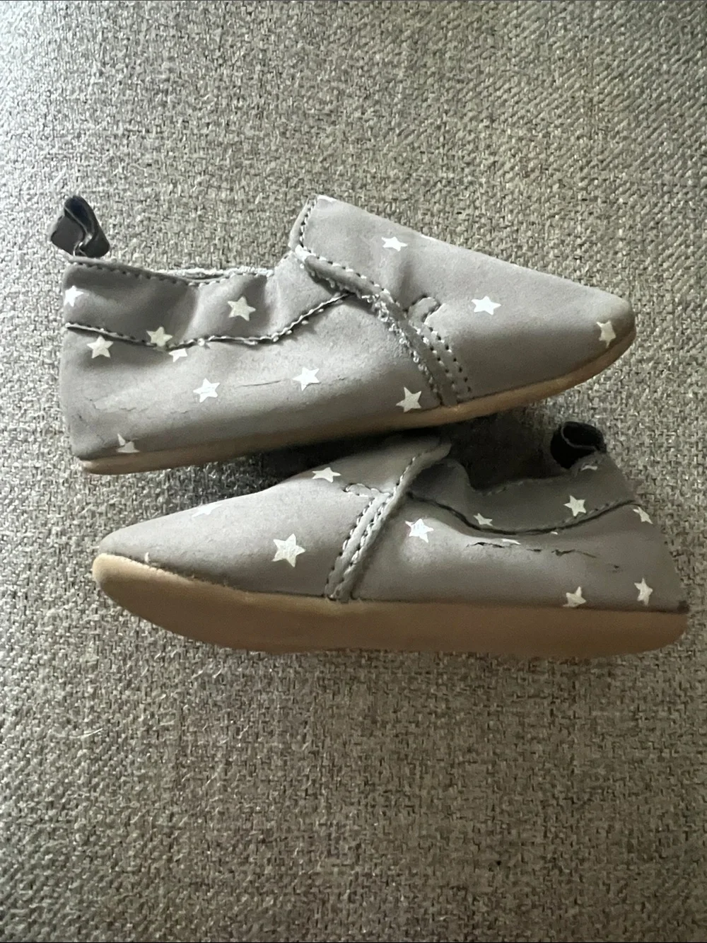 Baby Star Slip-On Soft Sole Shoes - Gray